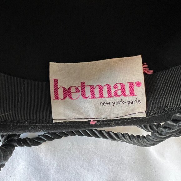 Vintage Betmar Black Hat, 100% Wool, Bolero Style, Excellent Condition! - Picture 6 of 16